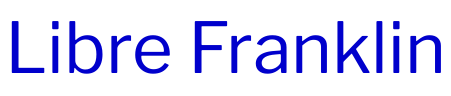 Libre Franklin 字体